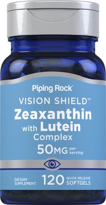 Piping Rock Zeaxanthin Plus Lutein | 50mg | 120 Softgels | Eye Vision Shield Complex | from Marigold Extract | Non-GMO, Gluten Free Supplement