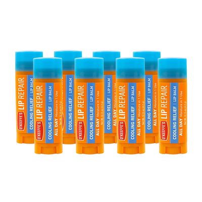 O&#39;Keeffe&#39;s Cooling Relief Lip Repair Lip Balm for Dry, Cracked Lips, Stick, (Pack of 8)