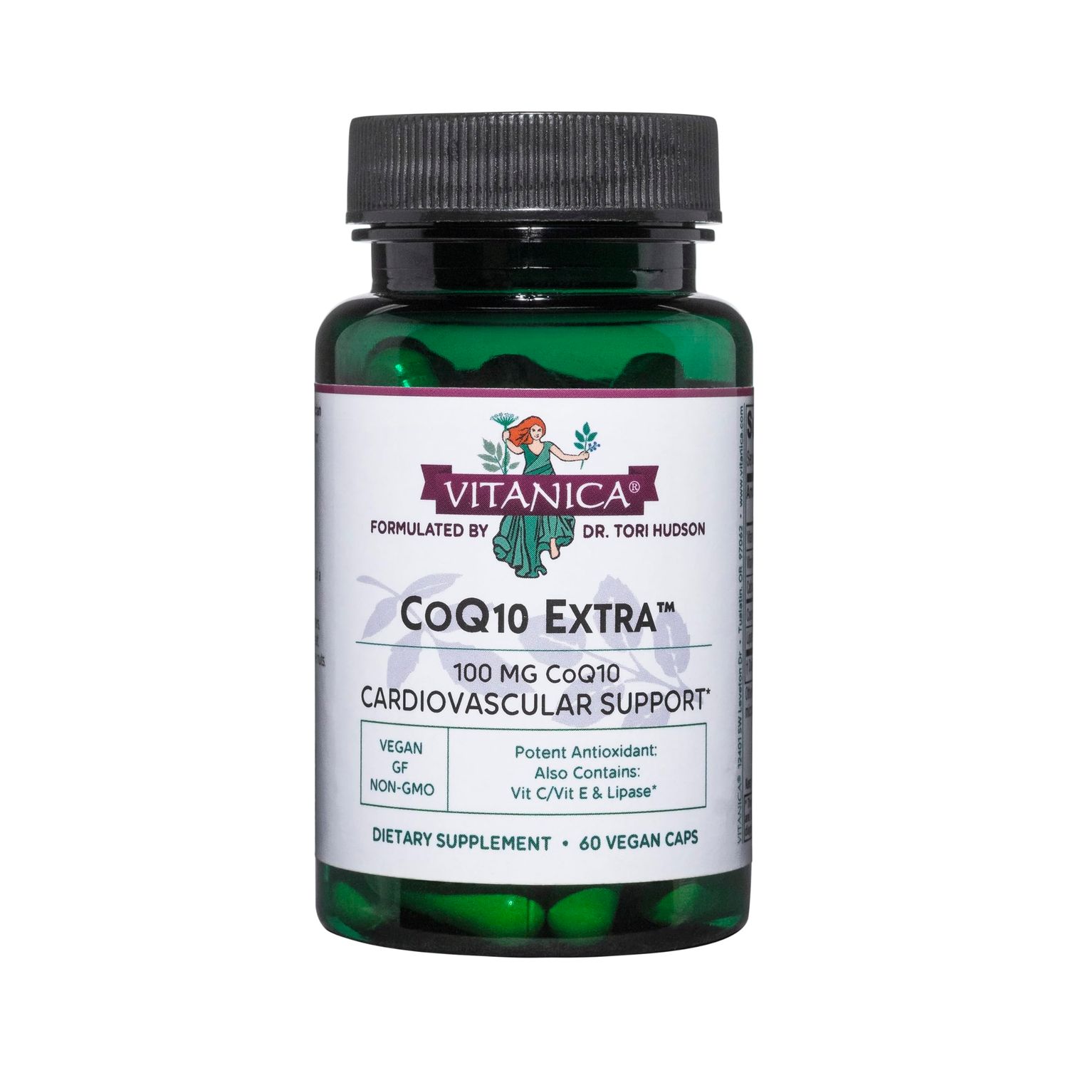 Vitanica, Coq10 Extra, Natural CoQ10, 100mg, Non-GMO, Vegan, 60 Capsules