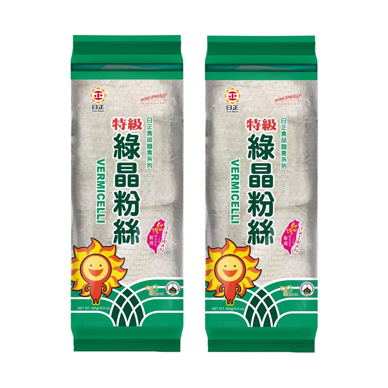 SUN RIGHT Premium Mung Bean Vermicelli (Glass Noodles), Bean Thread Noodles, Rice &amp; Pasta Alternative, Gluten-Free, Vegan, Perfect for Stir Fry, Hot Pot &amp; Asian Dishes | 2 Packs (33.8oz Total)