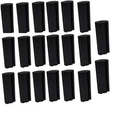 erioctry 4.5g 0.15oz Empty Refillable Plastic DIY Lipstick Lip Balm Lip Gloss Tubes Holder Containers Oval Deodorant Crayon Tube Pipe Bottle Case (50pcs, Black)