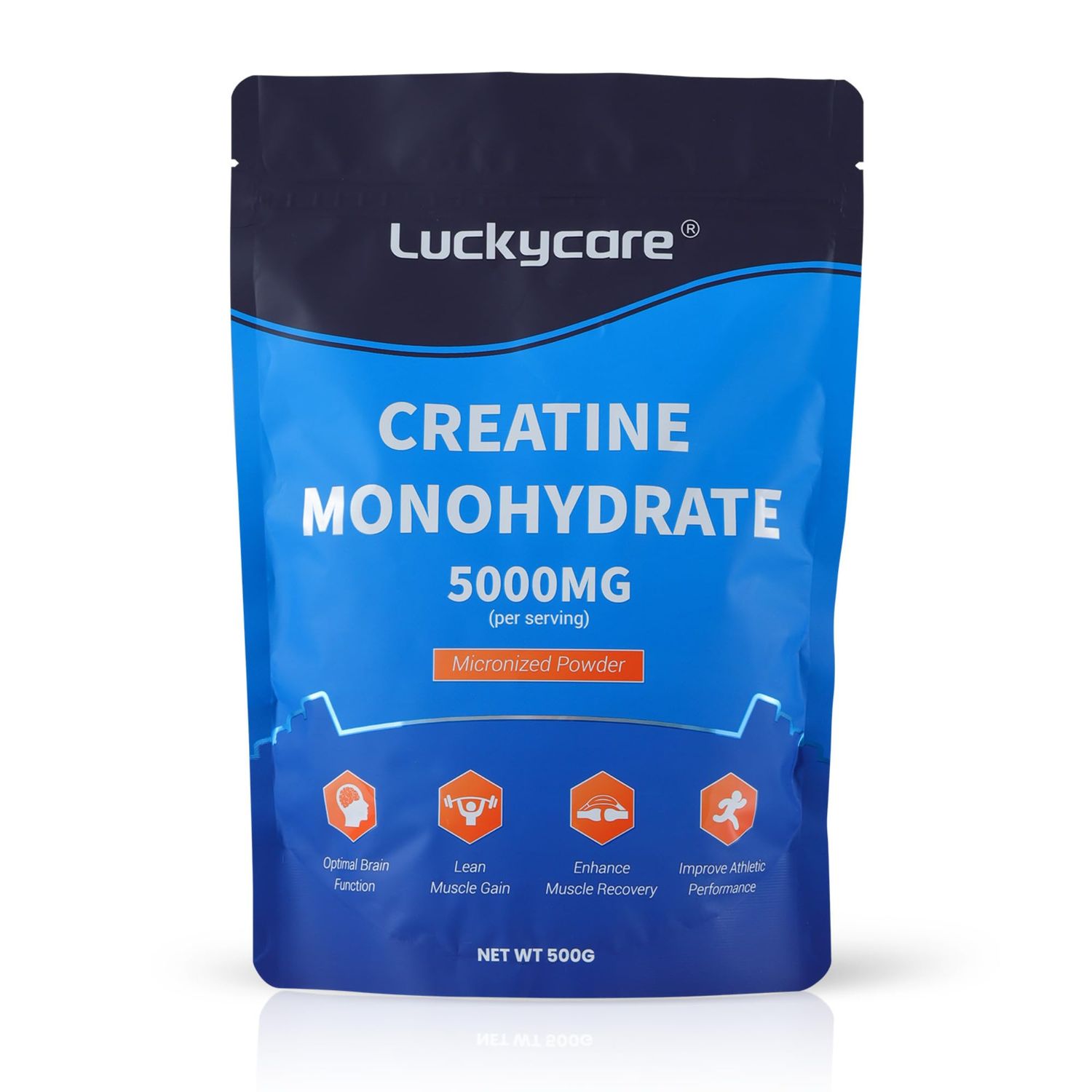 BIO NUTRI Creatine Monohydrate - 5000 mg Pure Micronized Creatine - Creatine Powder Support for Strength &amp; Performance - 100 Servings, 500G
