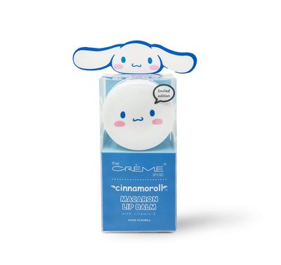The Crme Shop x Cinnamorol Macaron Lip Balm, Korean Lip Balm with Shea Butter and Vitamin E - Cinnamon Roll