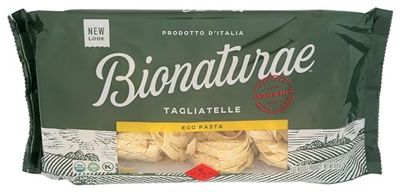 Bionaturae Organic Traditional Egg Tagliatelle Pasta - Durum Wheat Semolina, Kosher, 7g Protein per Serving, Non-GMO, USDA Certified Organic, Crafted in Italy - 8.8 Oz