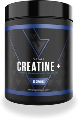 vedge Nutrition Creatine | Vegan Plant-Based Creatine Monohydrate Powder | Energy, Performance &amp; Function | Ergogenic Aids for Athletes | Unflavored, 30 Servings