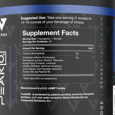 vedge Nutrition Creatine | Vegan Plant-Based Creatine Monohydrate Powder | Energy, Performance &amp; Function | Ergogenic Aids for Athletes | Unflavored, 30 Servings