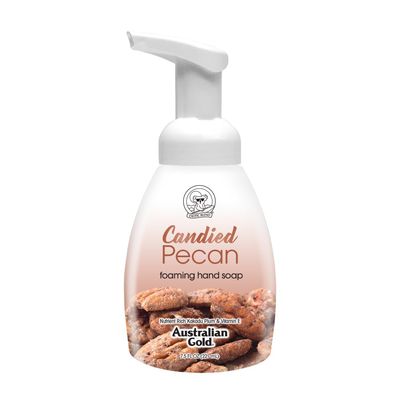 Australian Gold Candied Pecan Foaming Hand Soap for the Holiday Season, 7.5 fl oz, Rich Creamy Lather, Gentle Bathroom &amp; Kitchen Hand Wash, Nostalgic Holiday Scent