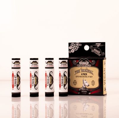 Dr. LIP BANGS Super Moisturizing Lip Balm | 4 Pack | Original| ALL NATURAL &amp; CRUELTY FREE | 100 VEGAN | FOR DRY &amp; CRACKED LIPS