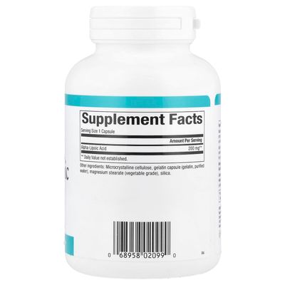 Natural Factors, Alpha-Lipoic Acid 200 mg, Antioxidant Support to Help Maintain Glucose Levels Already in a Normal Range, 120 Capsules (120 Servings)