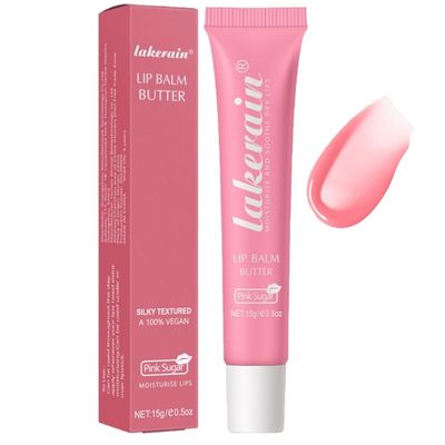 JEMPET Tinted Lip Butter Balm - Tinted Moisture Gel Lip Gloss | Hydrating Glow Tinted Lip Care | Tinted Lip Stain (Pink sugar, 06)