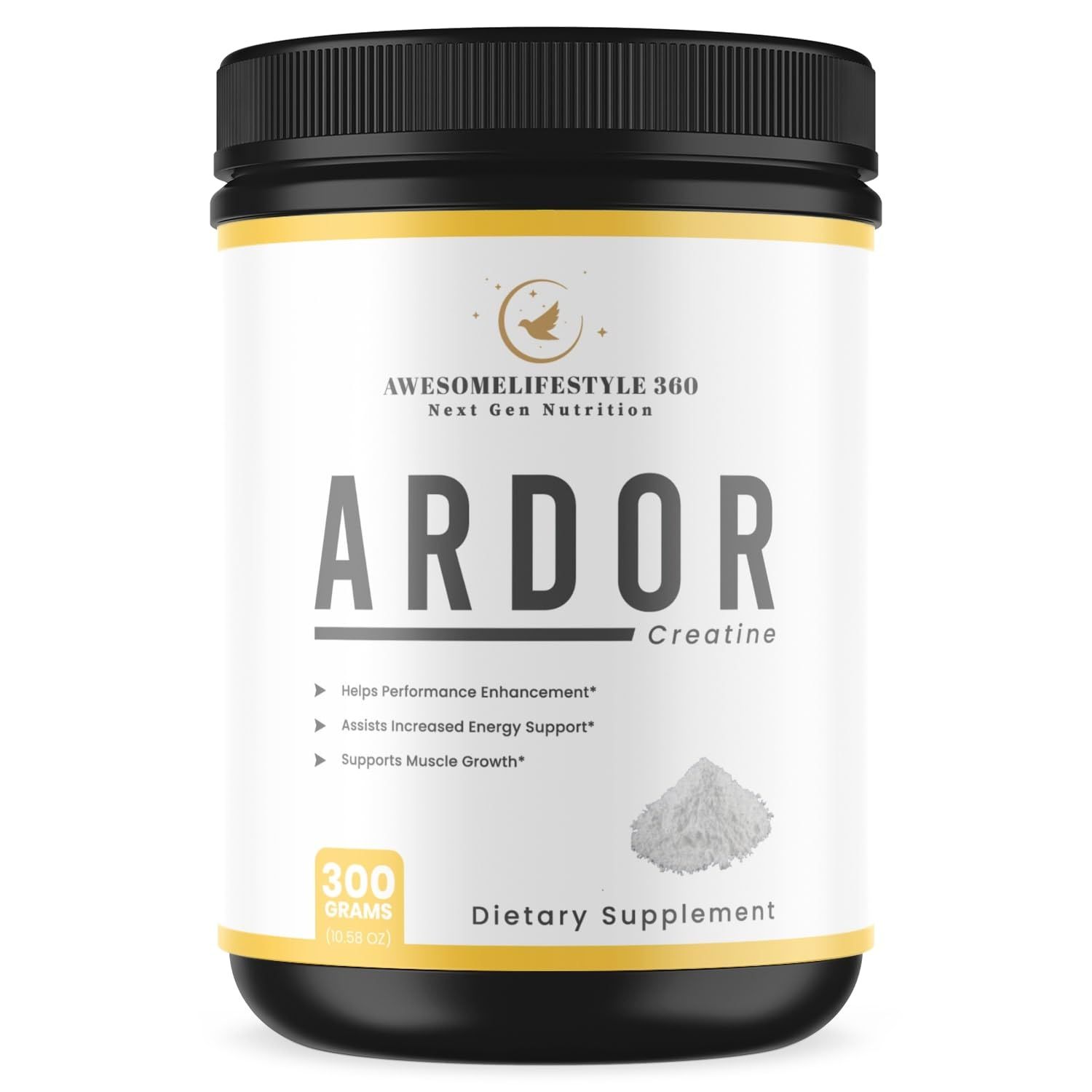 Awesomelifestyle360 Next Gen Nutrition Ardor Sports Nutrition Creatine Performance Enhancement, Increased Energy Supports Muscle Growth - 300 Gram (10.58 oz)