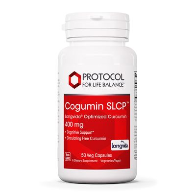 PROTOCOL FOR LIFE BALANCE Cogumin SLCP 400mg Curcumin - Neurological Support - with Curcuma Longa Extract - Cognitive Support Supplement - Vegan-Friendly &amp; Non-GMO - 50 Veg Capsules