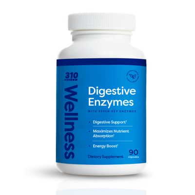 310 Nutrition Digestive Enzymes Supplement for Women &amp; Men - Multi-Enzyme with Lipase for Bloating - Gluten-Free Digestive Support for Adults - 90 Capsules for Better Digestion &amp; Nutrient Absorption