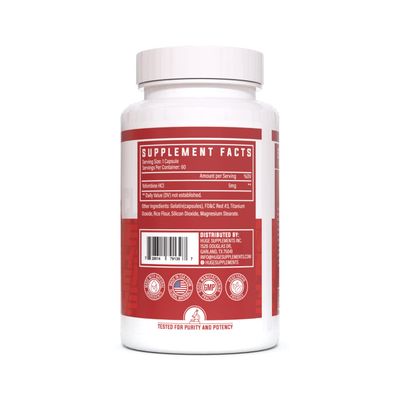 Huge Supplements Yohimbine HCl, Body Recomposition, Advanced Energy &amp; Performance Formula, 5mg per Serving (60 Capsules)