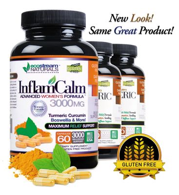 Women's Formula 3000 InflamCalm Advanced with Turmeric, Curcumin, Enzymes and Boswellia. Vegetarian, Gluten Free - (Packaging May Vary)