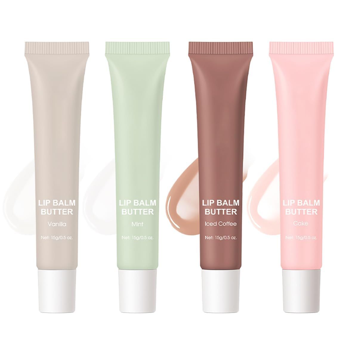 Qifylmaf 4 Flavors Butter Lip Balm Lip Tint Hydrating Lip Gloss (4 Color)
