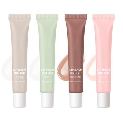 Qifylmaf 4 Flavors Butter Lip Balm Lip Tint Hydrating Lip Gloss (4 Color)
