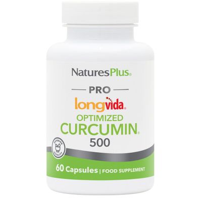 Natures Plus PRO Longvida Curcumin 500 mg - 60 Capsules - Promotes Healthy Free Radical Protection - Non-GMO, Vegan &amp; Gluten Free - 60 Servings