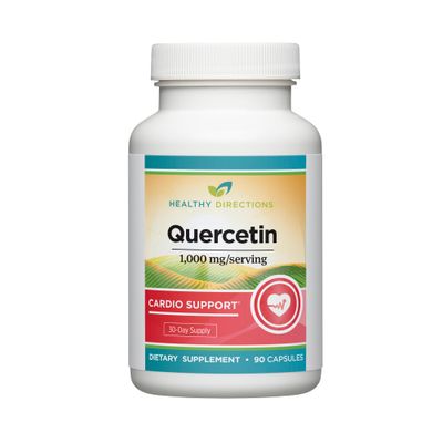 Healthy Directions Quercetin Supplement - 1,000 mg/Serving, 90 Vegan Capsules for Cardiovascular Health (30-Day Supply)