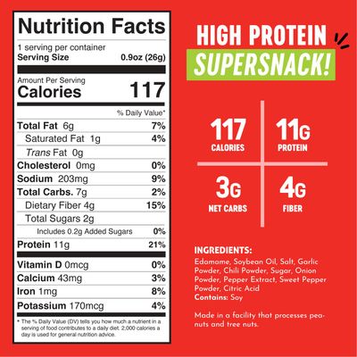 The Only Bean Crunchy Roasted Edamame Snacks Pack (Sriracha), Protein Keto Food, Gluten Free, Asian Japanese Snacks, Hot Spicy Snack, 0.9oz 10 Pack