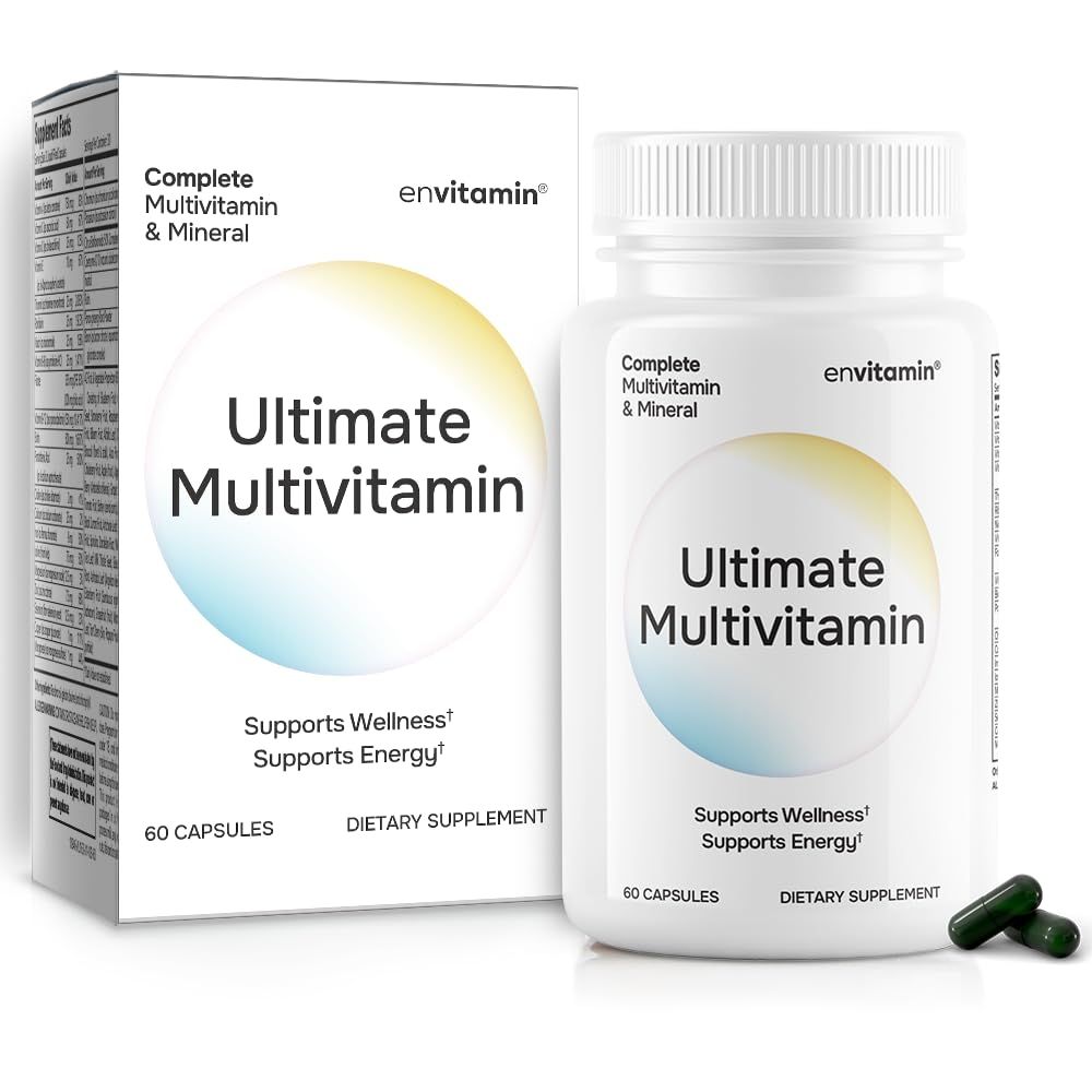 envitamin Ultimate Multivitamin Multimineral and Superfood with 42 Fruit and Vegetable Blend, 60 Count