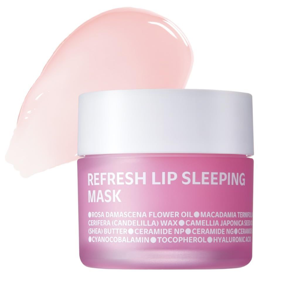 ISOI Refresh Lip Sleeping Mask, Overnight Hydrating Lip Treatment with 4X Ceramide &amp; Botanical Oils, Korean Lip Care (0.88 oz, 25g)