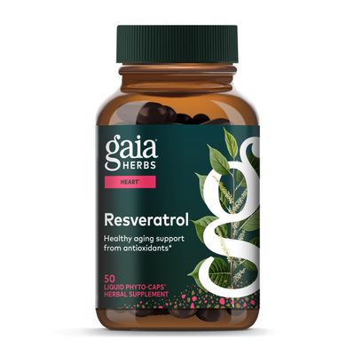 Gaia Herbs Resveratrol 150 - Beauty &amp; Radiance Antioxidant Support Supplement - Made with Japanese Knotweed - Contains 150 mg Trans-Resveratrol per Serving - 50 Liquid Phyto-Capsules (25-Day Supply)