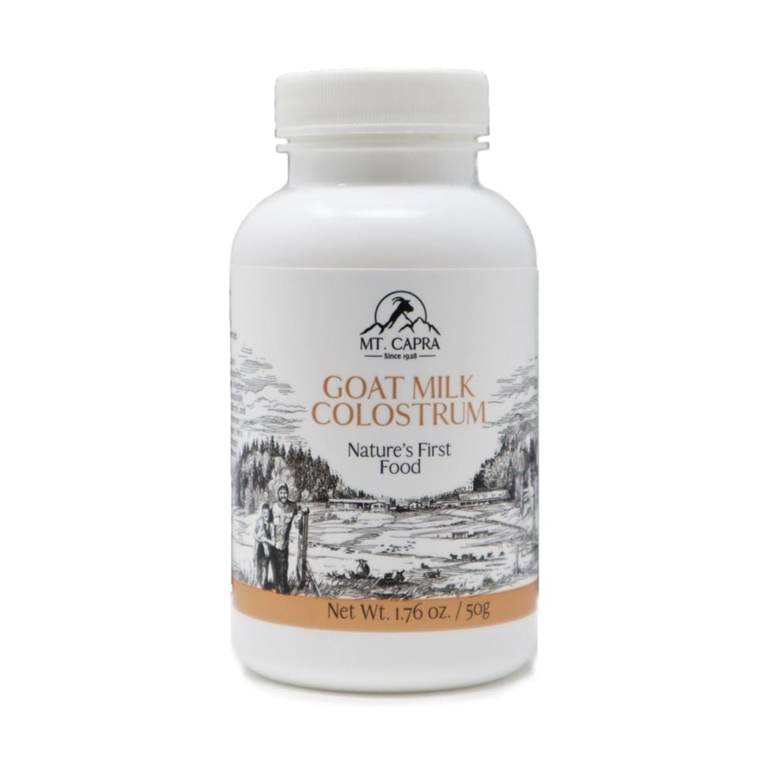 Mt. Capra Goat Milk Colostrum | for Healthy Immune System, Gut, and Athletic Performance | Grass-Fed, High in Immunoglobulins | 17 Servings - 50 Grams