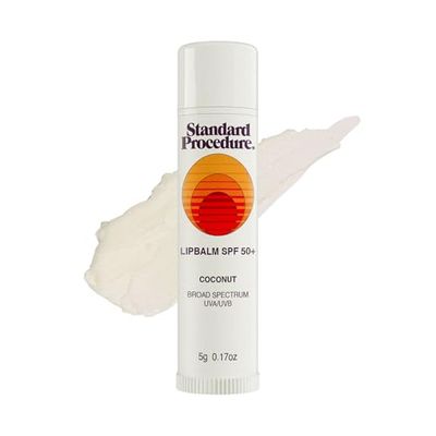 Standard Procedure. Lip Balm SPF 50, Hydrating Lip Moisturizer For Dry &amp; Cracked Lips, Waterproof, Mango Butter &amp; Vitamin E, 0.17 oz