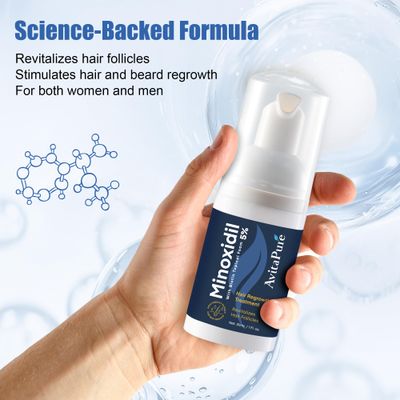 Yuaben Minoxidil Foam for Men and Women: 5 Infused with Biotin, Extra Strength, Regrowth Treatments to Combat Hair Loss, Dark Blue
