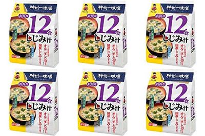 Miko Brand Instant Miso Soup with Baby Clams, 12 Count (Pack of 6)