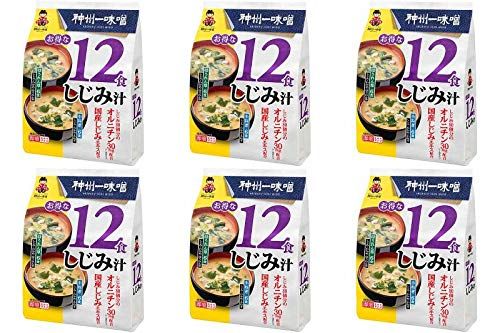 Miko Brand Instant Miso Soup with Baby Clams, 12 Count (Pack of 6)