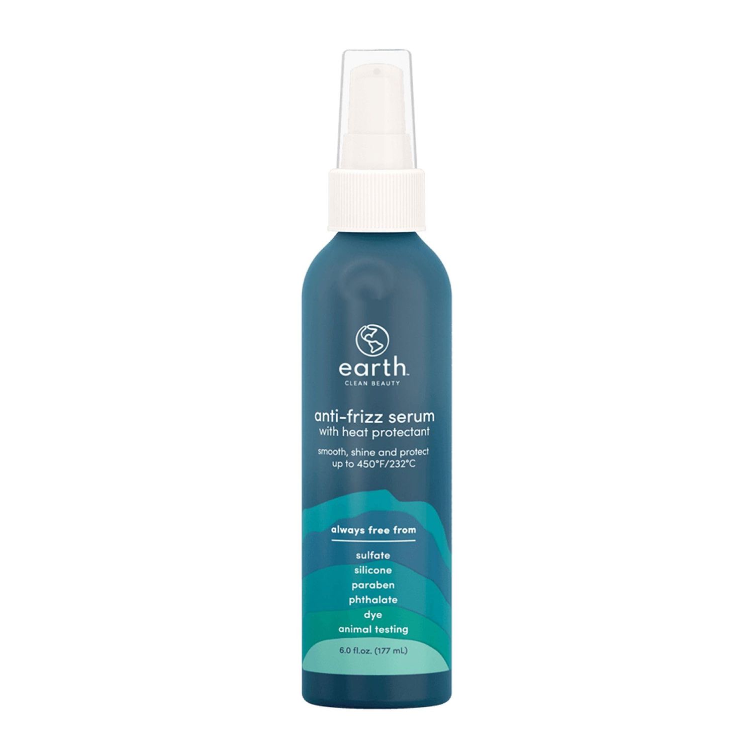 earth Anti-Frizz Serum - Hair Oil with Argan and Vegan Keratin - Lightweight Serum Providing Thermal Protection - Safe for All Hair Types - 6 oz