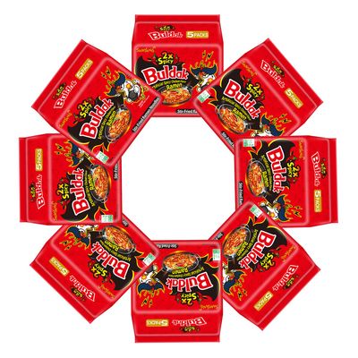 Samyang Buldak Ramen,Spicy Noodles,Stir Fried Ramen Noodles,2X Spicy,40 Packs in 1 Box