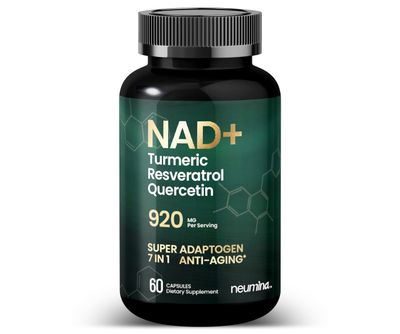 NEUMINA NAD Supplement 60 Capsules - Anti-Aging Complex with Resveratrol, Turmeric, Quercetin, Biotin for Cellular Energy, Skin Health | Non-GMO, Pure &amp; Made in USA