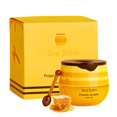 Original My Bee Balm Lip Balm - Propolis Hydrating Balm Honey Pot for Dry, Chapped &amp; Cracked Lips with Propolis, Honey &amp; Vitamin E - Soften, Smooth &amp; Reduce Lip Lines