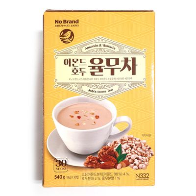 LENITH Korean Almond Walnut Jobs tear Tea Yulmu Cha Powder Meal Replacement Shake Breakfast Simple Meal 30T /Total 540g
