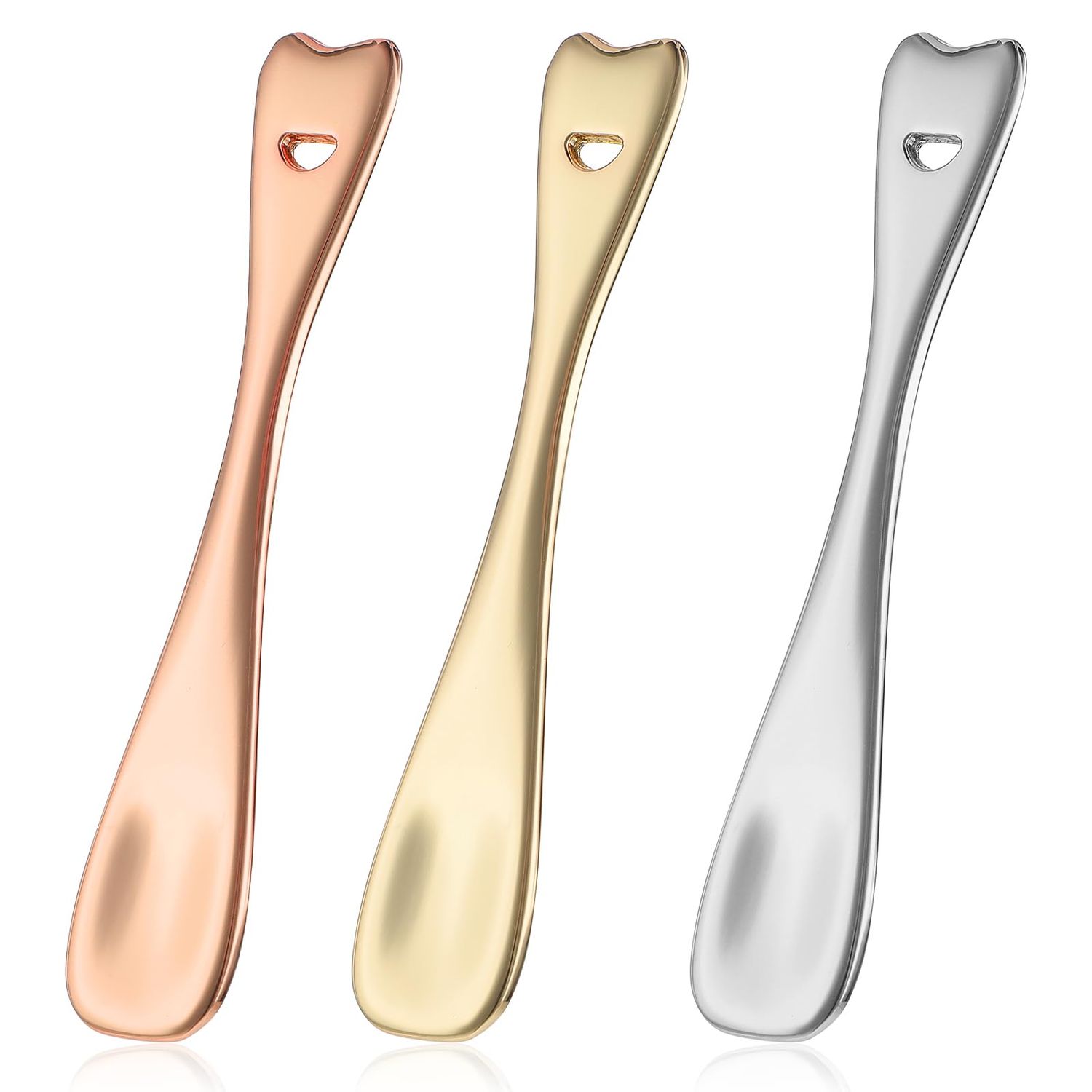 Sibba Face Spatula Lip Mask Applicator 3 PCS Skincare Makeup Spoons Small Facial Make Up Scoop Tool Mini Spoon Multi Skin Care Lotion Cream Stick Tiny Scoop Cosmetic Foundation Cosmetics Beauty