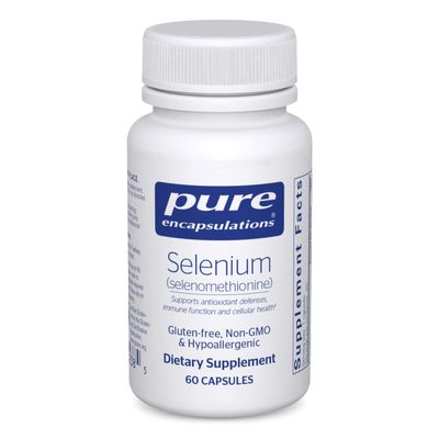Pure Encapsulations Selenium - 200 mcg - for Healthy Cellular Function, Immune System &amp; Antioxidant Defenses - Mineral Supplement - Vegan &amp; Gluten Free - 60 Capsules