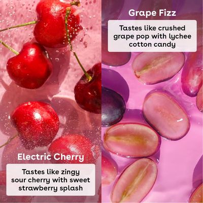 eos FlavorLab Pops! Lip Balm- Electric Cherry &amp; Grape Fizz, Limited-Edition, 0.14 oz, 2-Pack