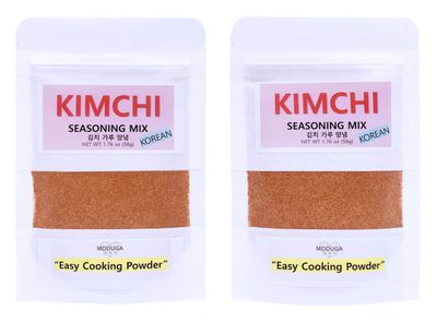 MODUGA&#39;s Gourmet Korean Kimchi Seasoning(1 Original, 1.76Oz (pack of 2)), Kimchi Seasoning Mix Powder, Kimchi Sauce, Rich taste &amp; Healthy seasoning mix, yummy BBQ dry rub for vegetables and meats