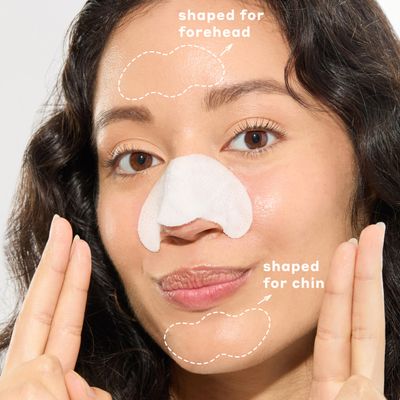 Mario Badescu 2-in-1 Deep Cleansing Pore Strip, Dual Action Foaming Cleanser and AHA Exfoliators Patches for Nose, Chin and Forehead, Removes Whiteheads, Blackheads and Sebum, 6 Pack