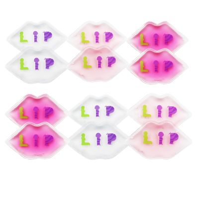 Lip Ice Pack, Cosmetic Lip Care Ice Pack, Reusable Ice Pack Lip Pad, Reduce Lip Swelling, Lip Ice Pack, Lip Ice Pack, Lip Eye Ice Pack, Relieve Pain, Relax Lips, Anti-Aging. (5 9cm, Count, 12)