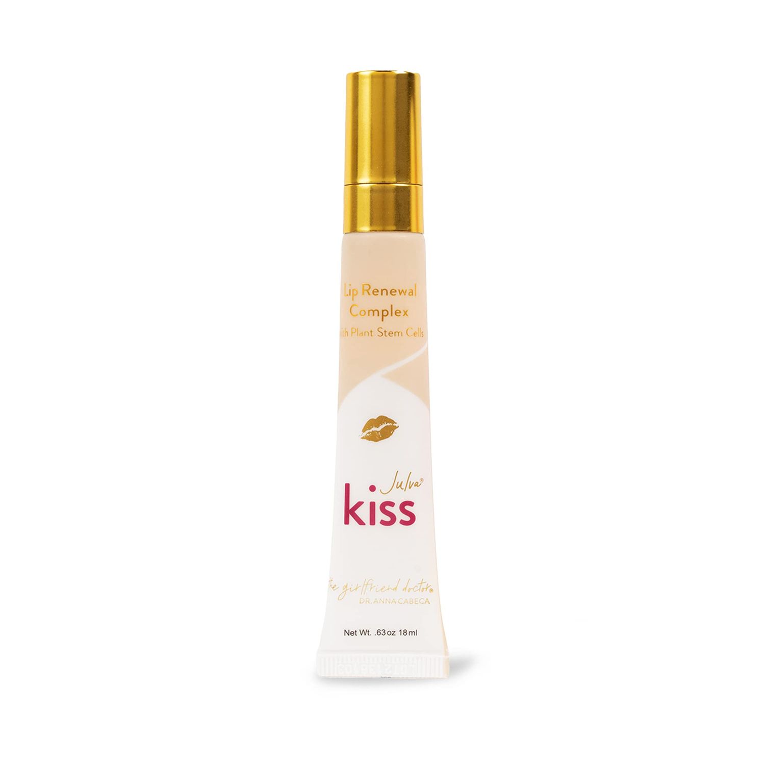 Julva Kiss Lip Renewal Complex by Dr. Anna Cabeca - Hydrating Lip Treatment with Plant Stem Cells, Softens &amp; Smooths Fine Lines