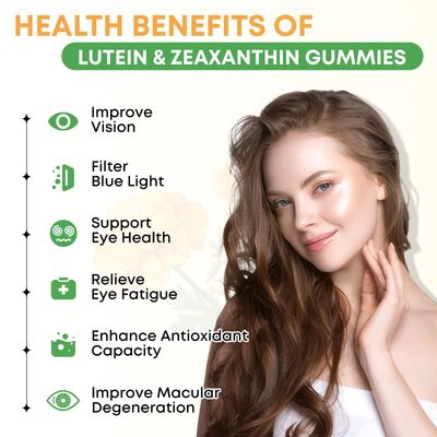 Lutein Gummies 25mg, Sugar Free Lutein Zeaxanthin Supplements Gummies, Eye Health Supplement for Adults, Eye Vitamins Lutein for Vision and Blue Light Protection, Mango Flavor, 60 Count