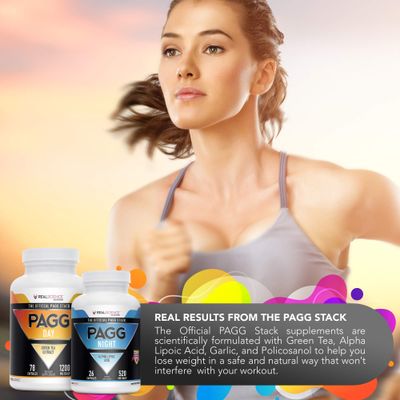 The Official Pagg Stack 4 Hour Body by Tim Ferris, Fat Burning and Muscle Building Support, Green Tea Extract Day Supplements (78 Caps) and Alpha Lipoic Acid Night Supplements (26 Caps)
