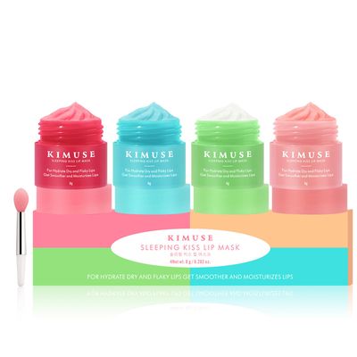 KIMUSE Lip Mask, Lip Sleeping Mask: Moisturizing, Hydrating, Nourishing Lip Care Products, Vitamin C, Shea Butter &amp; Antioxidants, Lip Mask Overnight Set for Dry Lip, Flaky
