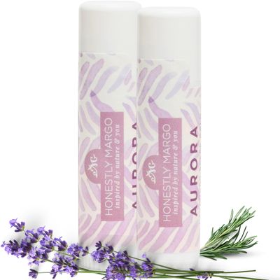 Honestly Margo Aromatherapy Balm Stick (Lavender Aurora) - Organic Lavender Essential Oil Lip Balm for Womens Self Care and Relaxation - Mess-Free, Lip Balm with Natural Aroma