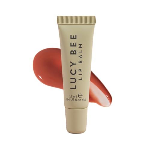 Lucy Bee Lip Balm &amp; Gloss, Nourishing &amp; Hydrating Tinted Lip Balm, Mango &amp; Shea Butter, Avocado Oil &amp; Vitamin E, Vegan &amp; Cruelty-Free, Shade ROSEWOOD HAZE, 0.4 fl oz
