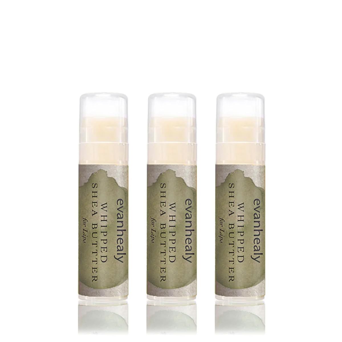 evanhealy Whipped Shea Butter for Lips (3 Pack) | Organic Red Raspberry Seed Oil, Beeswax, &amp; Argan Oil | Moisturizing Lip Balm Chapstick